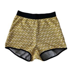 Zara Knit High Waist Hot Pants Abstract Geometric Artsy Retro Hippie Boho Shorts